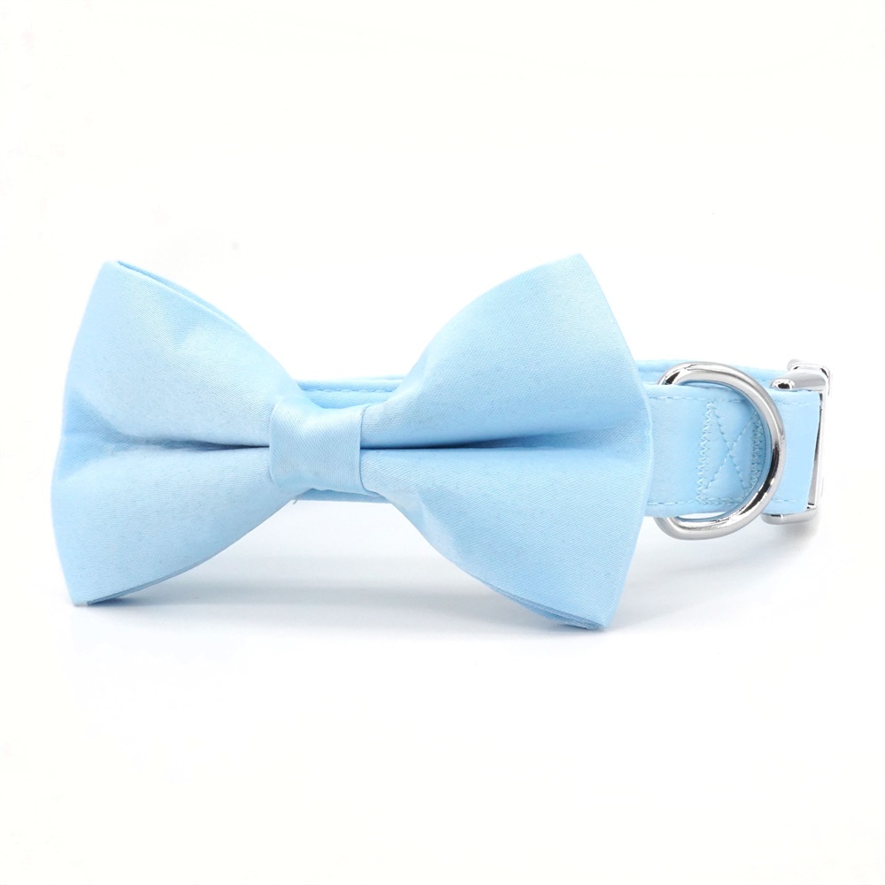 Elegant Dog Collar Bowtie with Matching Leash