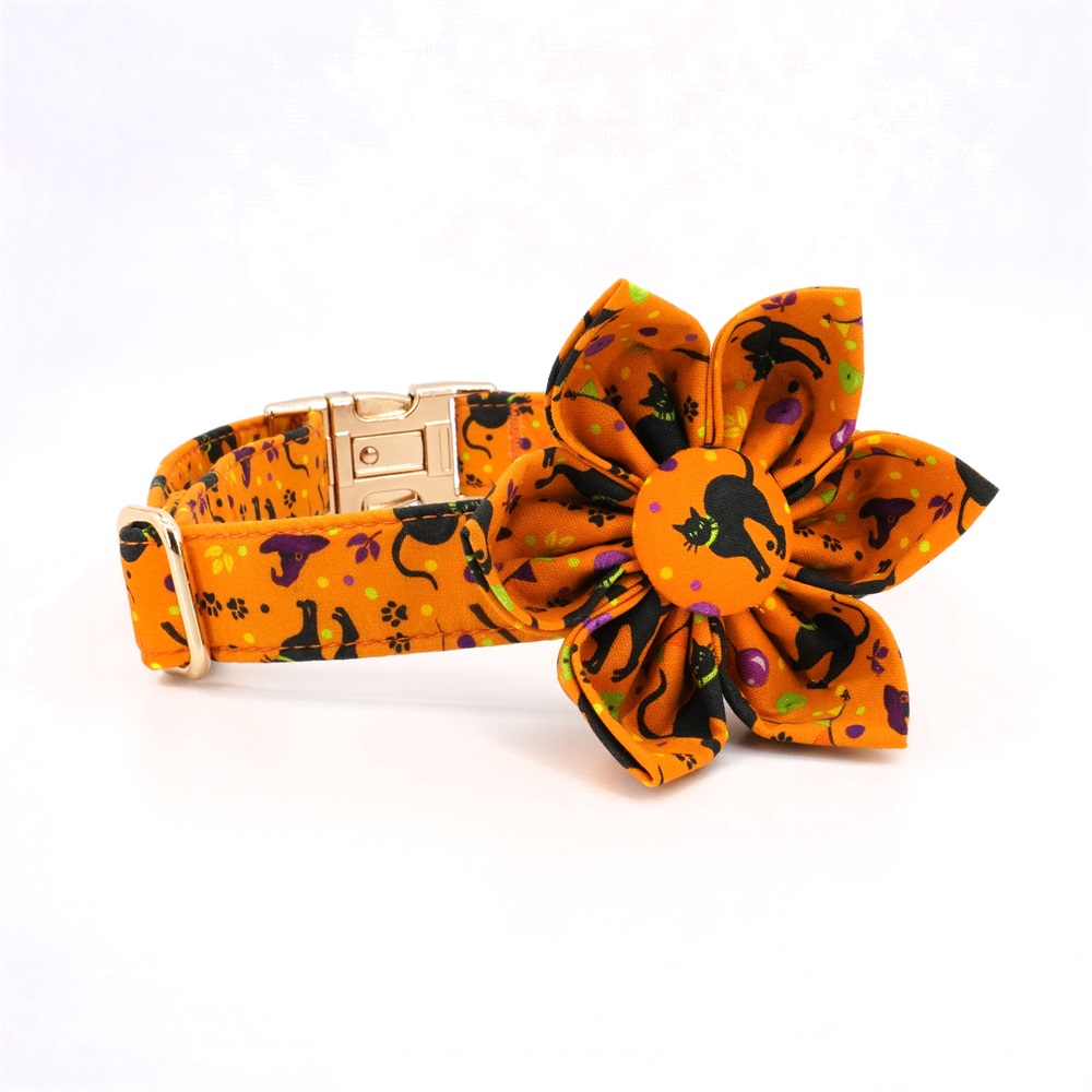  Halloween Dog Collar Flower Removable Pet Floral Wedding Dog Accessory