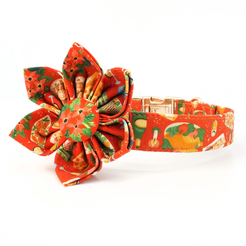 Christmas Dog Collar Flower Removable Pet Floral Wedding Dog Accessory