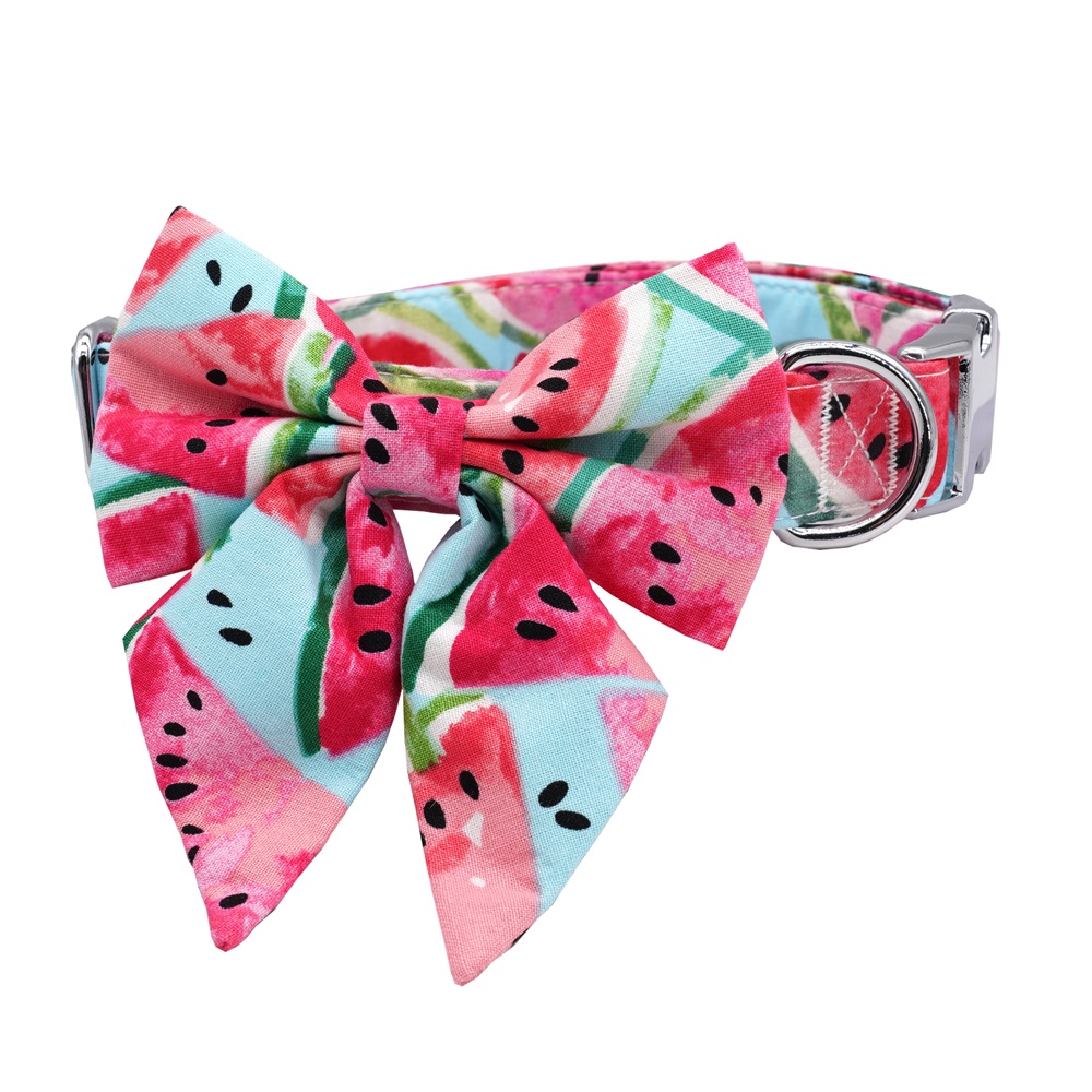 Watermelon Dog Collar Flower Removable Pet Floral Wedding Dog Accessory
