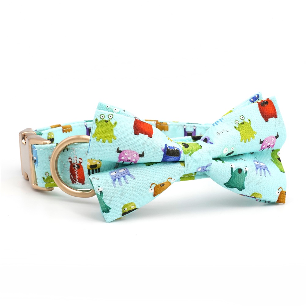 Cute Dog Collar Bowtie with Matching Leash