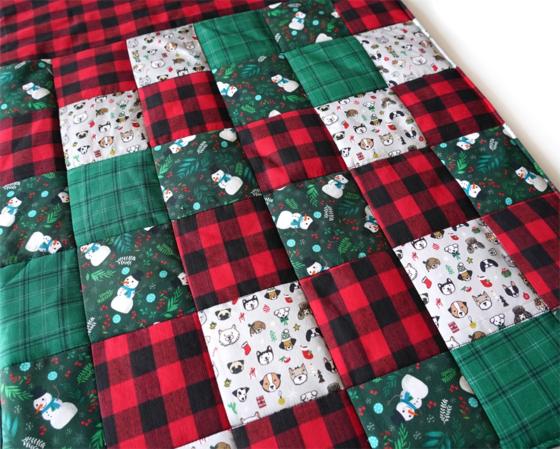  Christmas Personalized Cozy Throw Blanket ,Custom Handcrafted Patchwork Quilt 