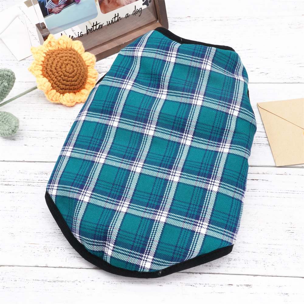Classical Plaid Warm Cotton Dog Jacket for Winter,Perfect Fit for Small to Medium Dogs