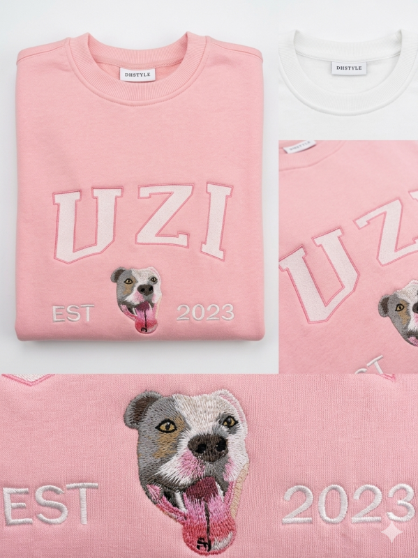 Personalized Dog Face Sweatshirt Custom Pet Portrait Hoodie Dog Mom Gift Pet Lover Gift