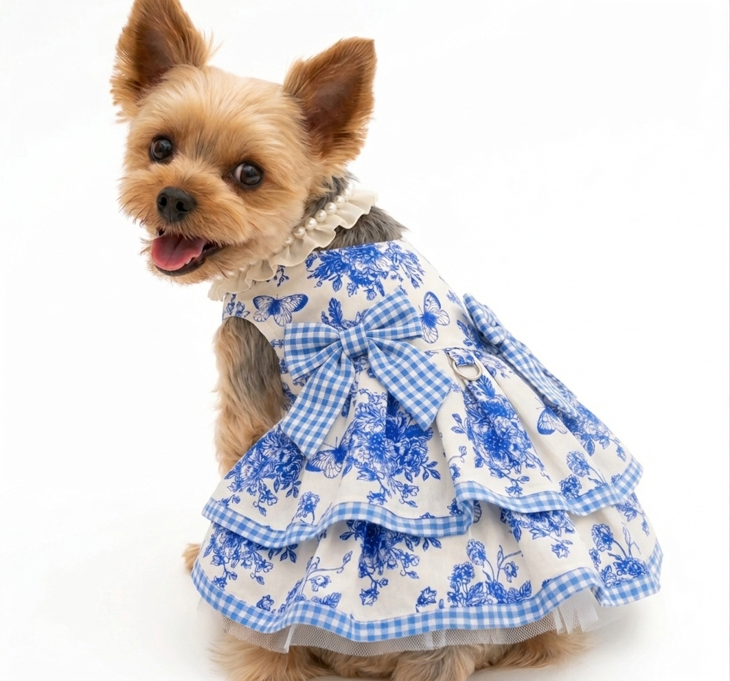 Dog Dress Soft Cotton for Small Medium Dogs Cute Puppy Dress Breathable Summer Pet Clothes